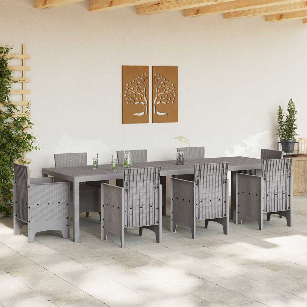 Stol za vrt Svjetlosiva 300 x 100 x 73 cm poliratan