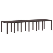 Stol za vrt Smeđa 350 x 100 x 74 cm poliratan