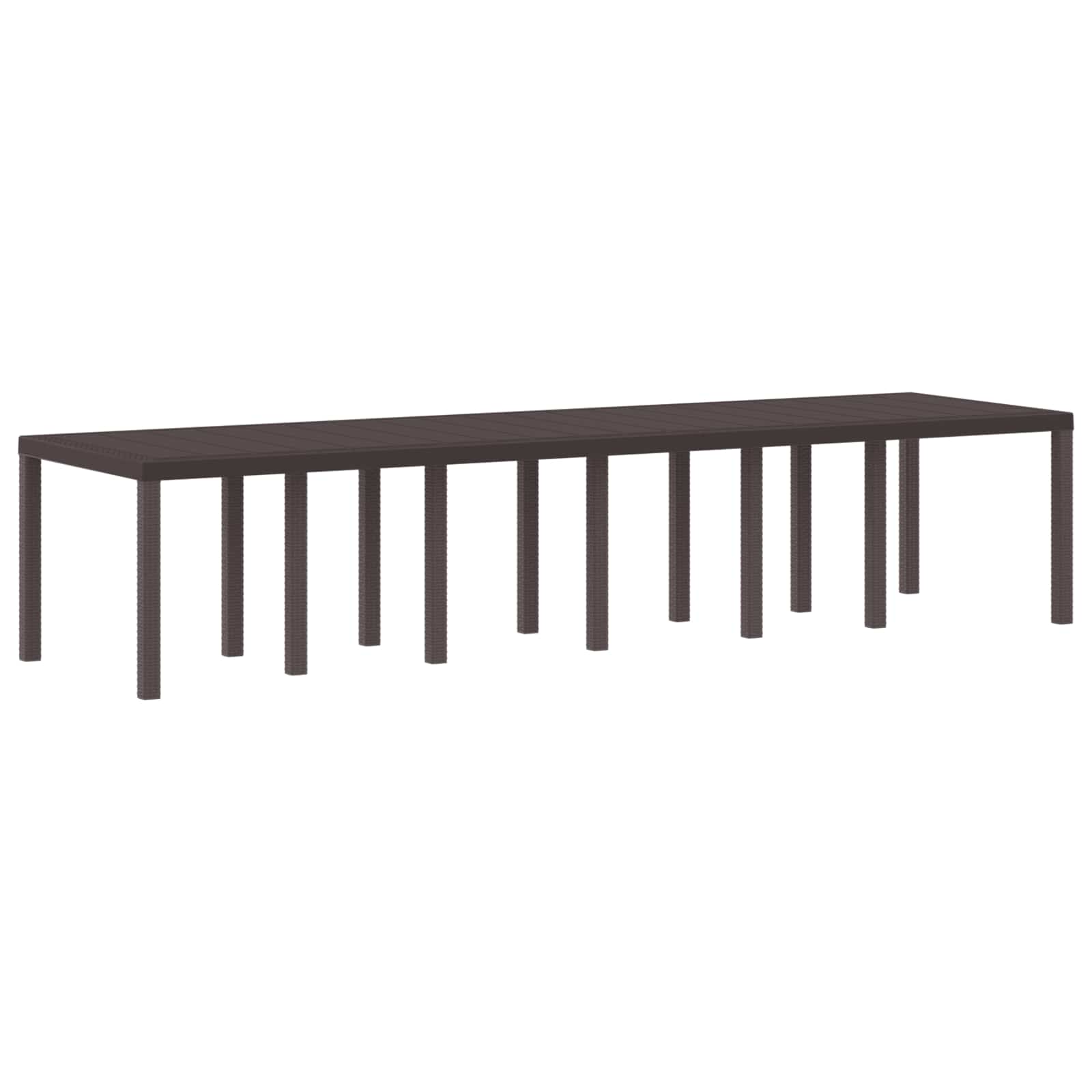 Stol za vrt Smeđa 350 x 100 x 74 cm poliratan