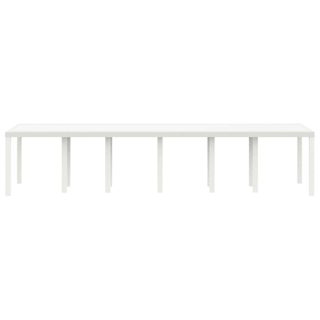 Stol za vrt Bijelo 350 x 100 x 74 cm poliratan