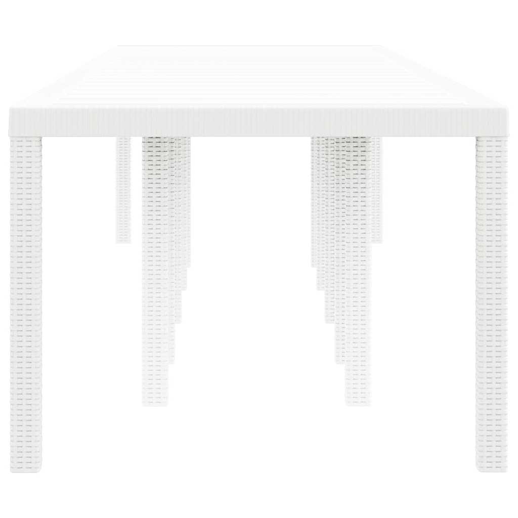 Stol za vrt Bijelo 350 x 100 x 74 cm poliratan