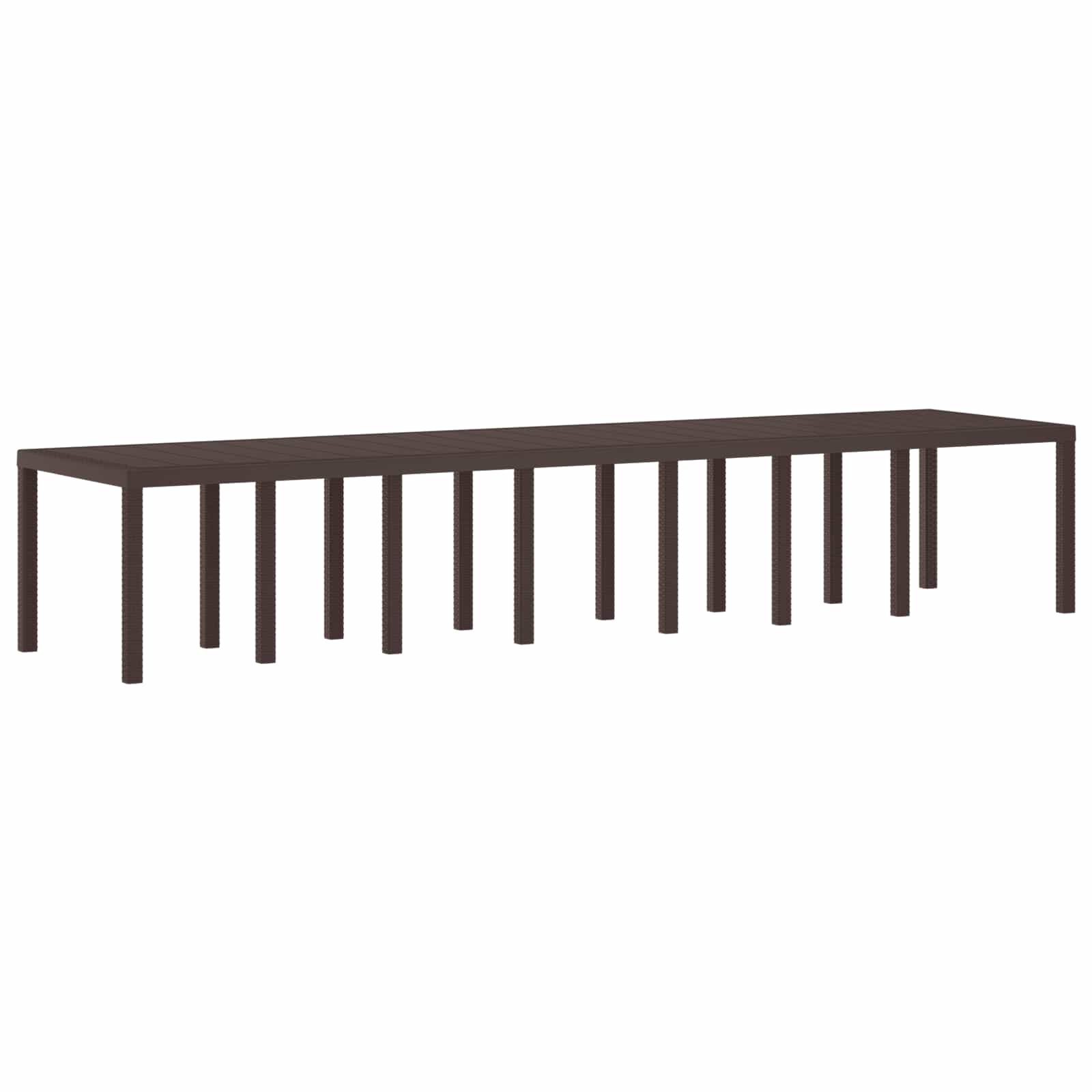 Stol za vrt Smeđa 400 x 100 x 73 cm poliratan