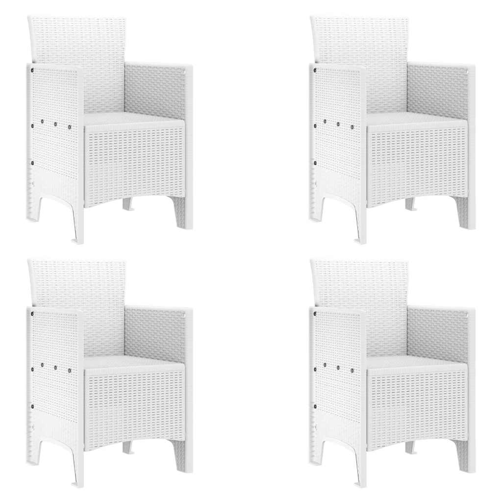 Vrtni set za objed 5 pcs Bijelo Polipropilen