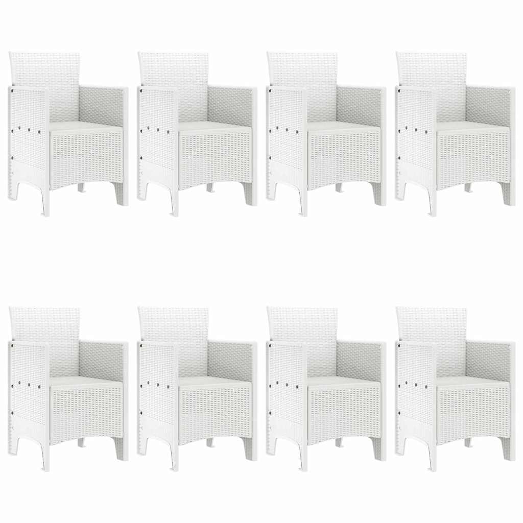 Vrtni set za objed 9 pcs Bijela Polipropilen