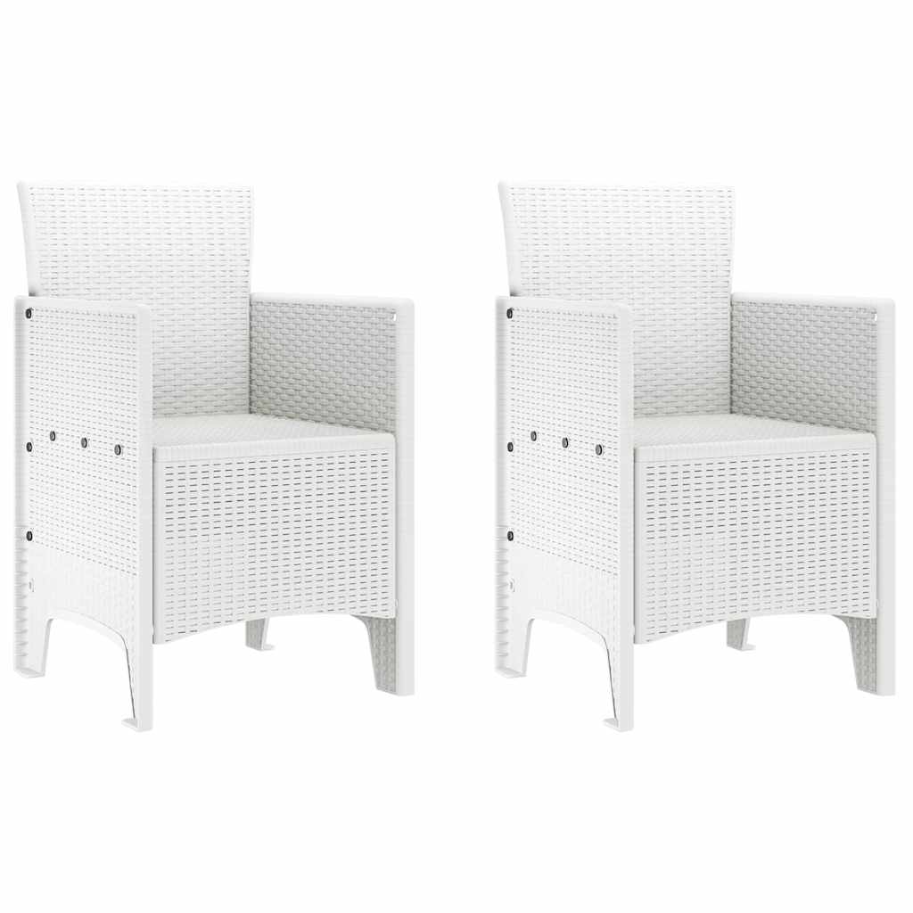 Vrtni set za objed 3 pcs Bijelo Polipropilen