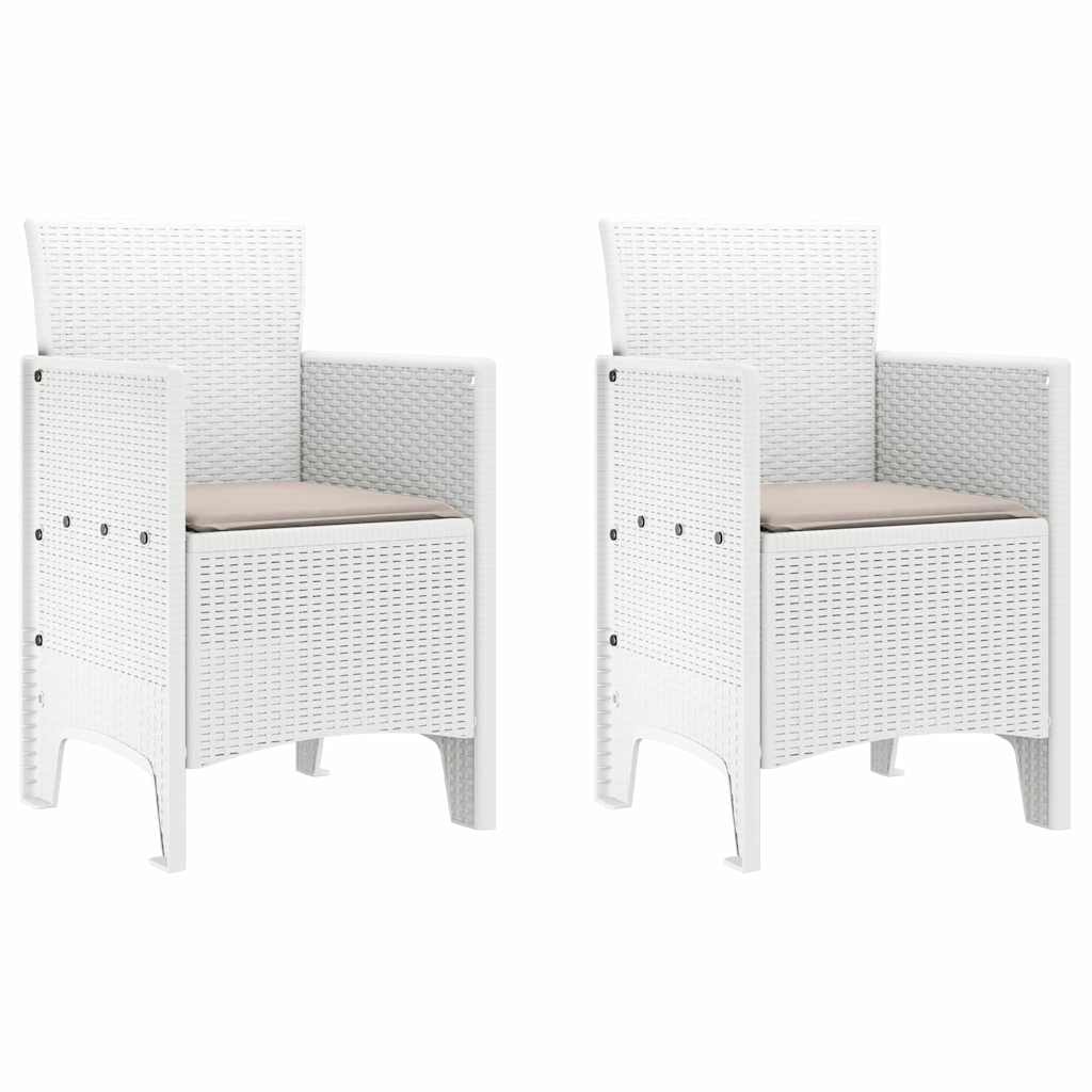 Vrtni set za objed 3 pcs Bijelo Polipropilen