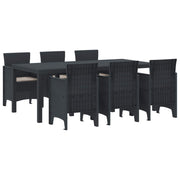 Vrtni set za objed 7 pcs Antracit Polipropilen