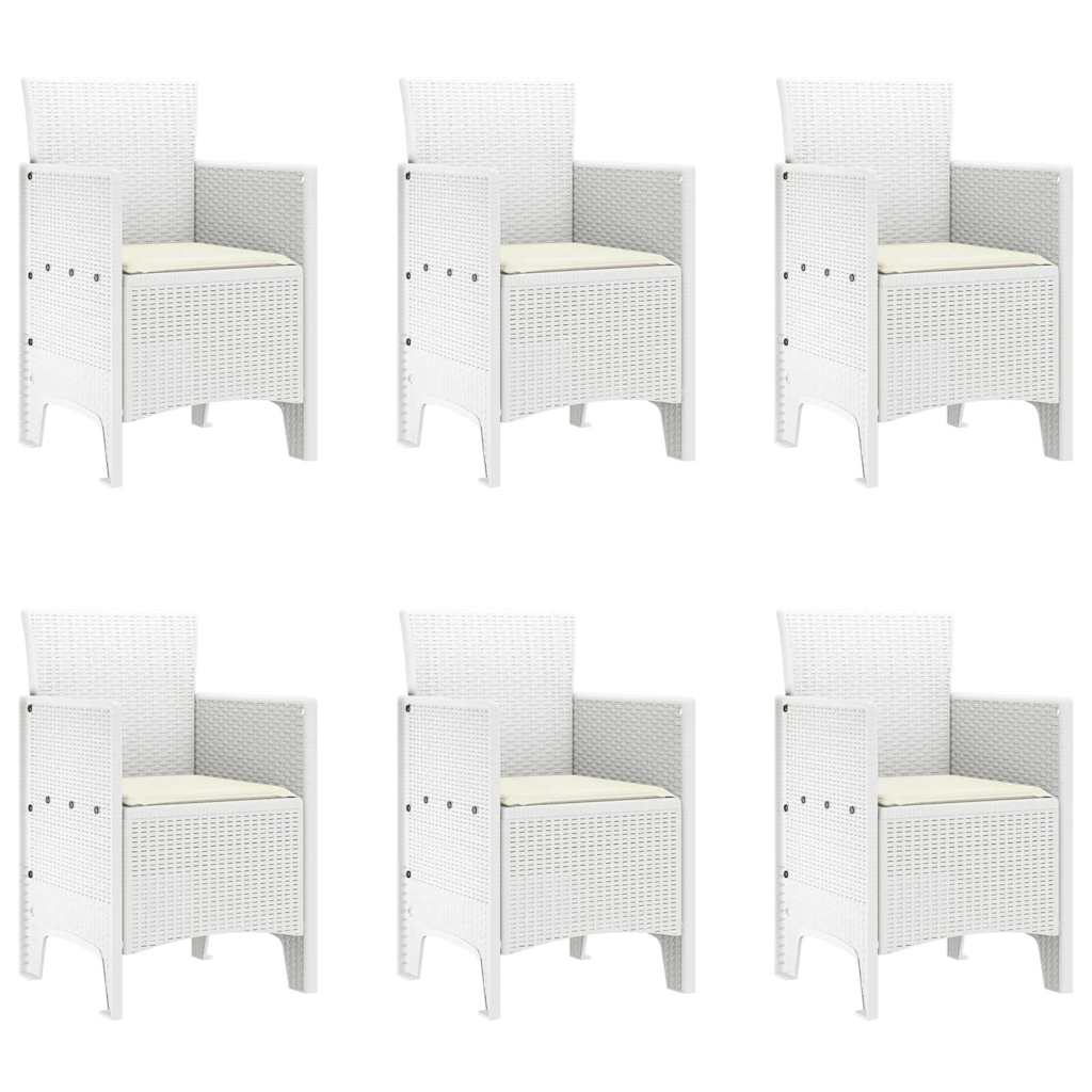 Vrtni set za objed 7 pcs Bijela Polipropilen