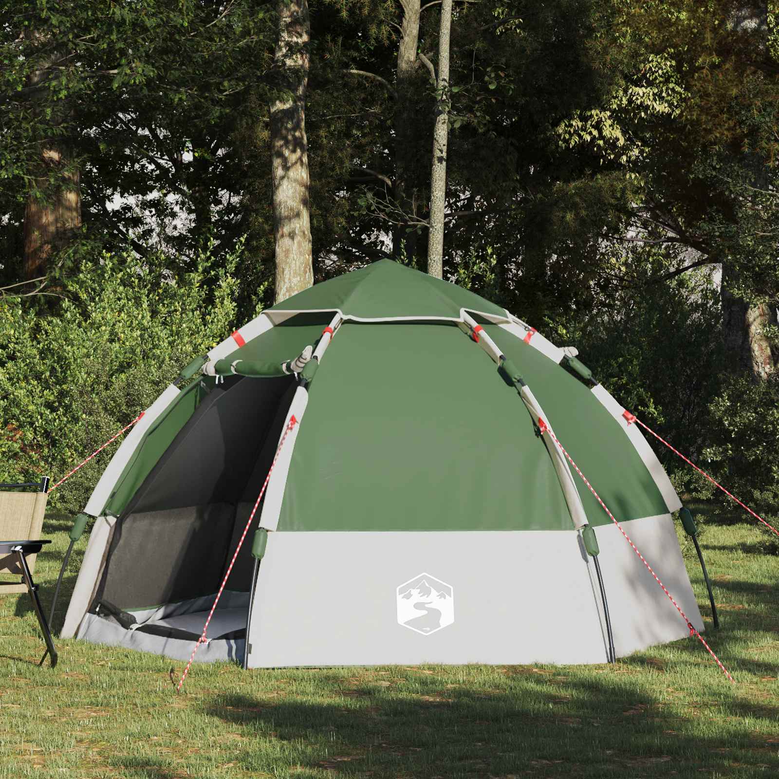 Brzi šator s kišnom navlakom za 4 osobe Zelena 185T Polyester