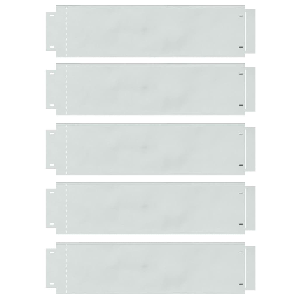 Rubnjaci za travnjak 5 pcs Srebrno 100 x 25 x 0,07 cm