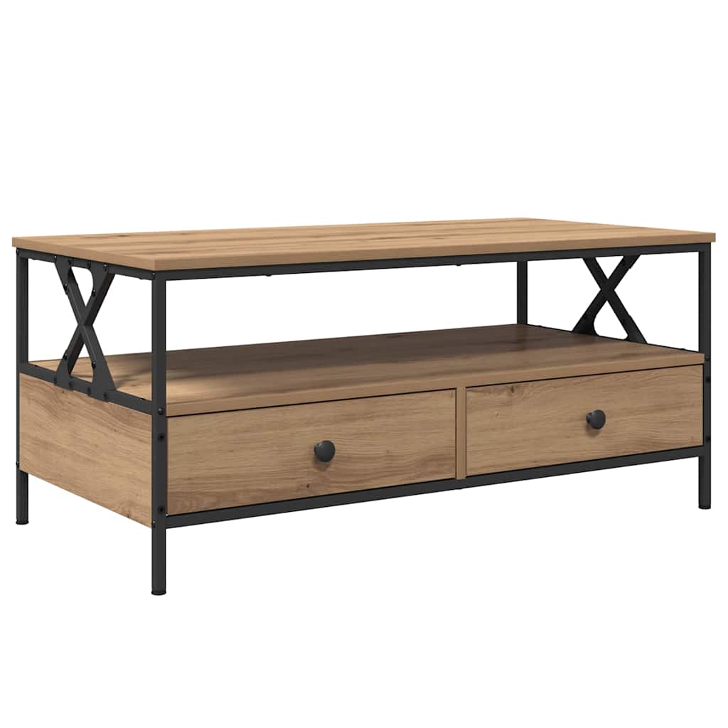 with Drawer hrast artisan 100 x 51 x 45 cm Konstruirano drvo
