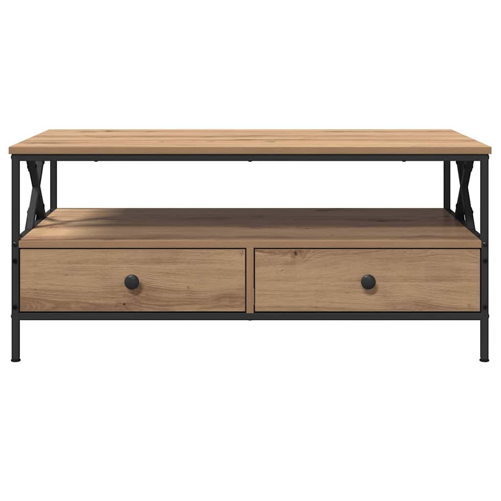 with Drawer hrast artisan 100 x 51 x 45 cm Konstruirano drvo
