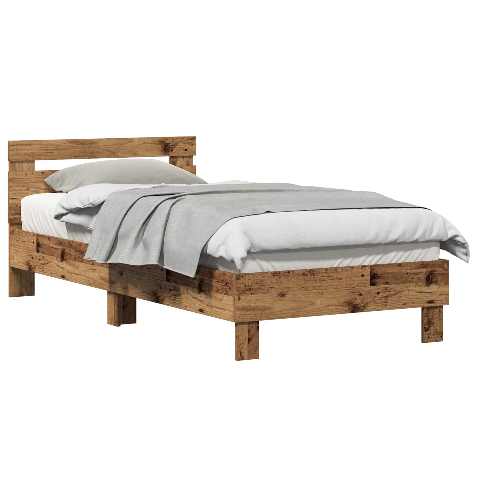 Krevetna konstrukcija s uzglavljem Staro drvo 203 x 95 x 70 cm
