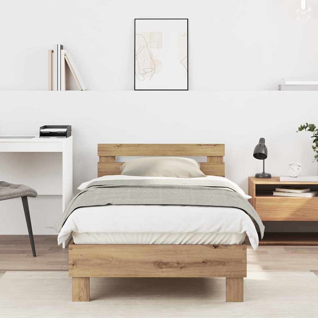 Krevetna konstrukcija Umjetnički hrast 203 x 95 x 70 cm