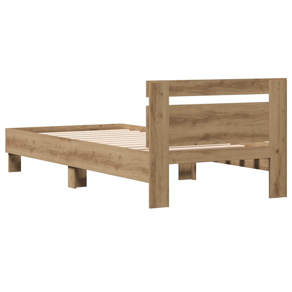 Krevetna konstrukcija Umjetnički hrast 203 x 95 x 70 cm