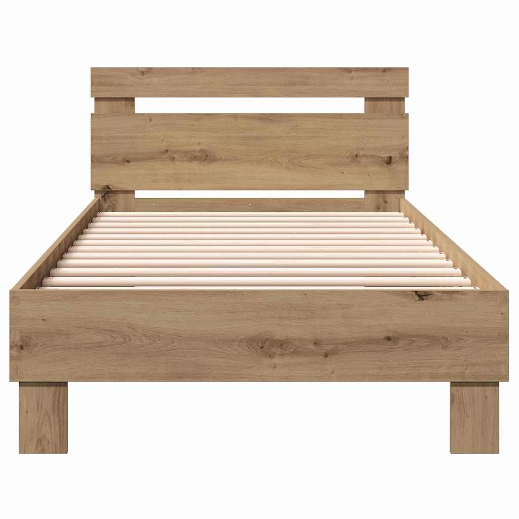 Krevetna konstrukcija Umjetnički hrast 203 x 95 x 70 cm