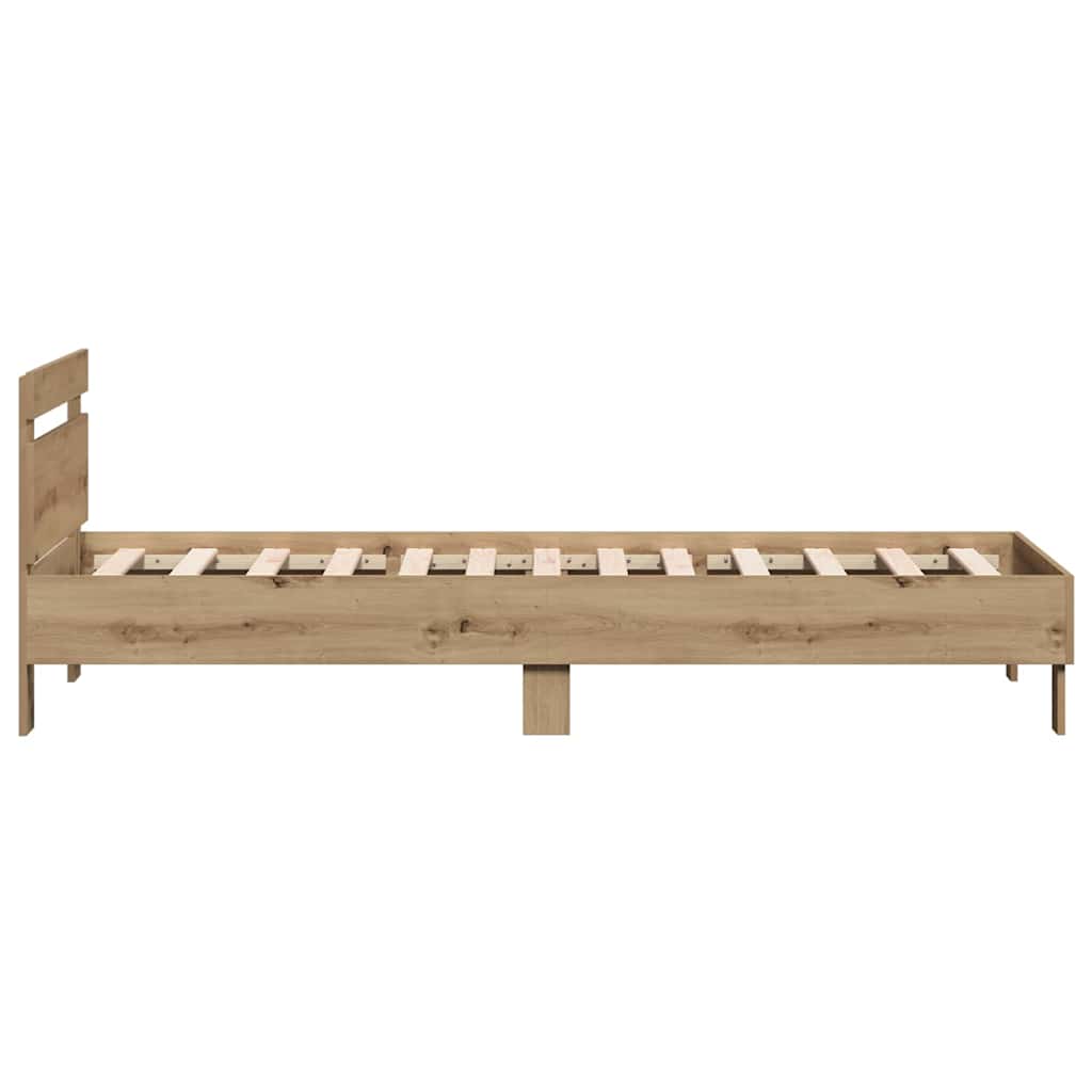 Krevetna konstrukcija Umjetnički hrast 203 x 95 x 70 cm