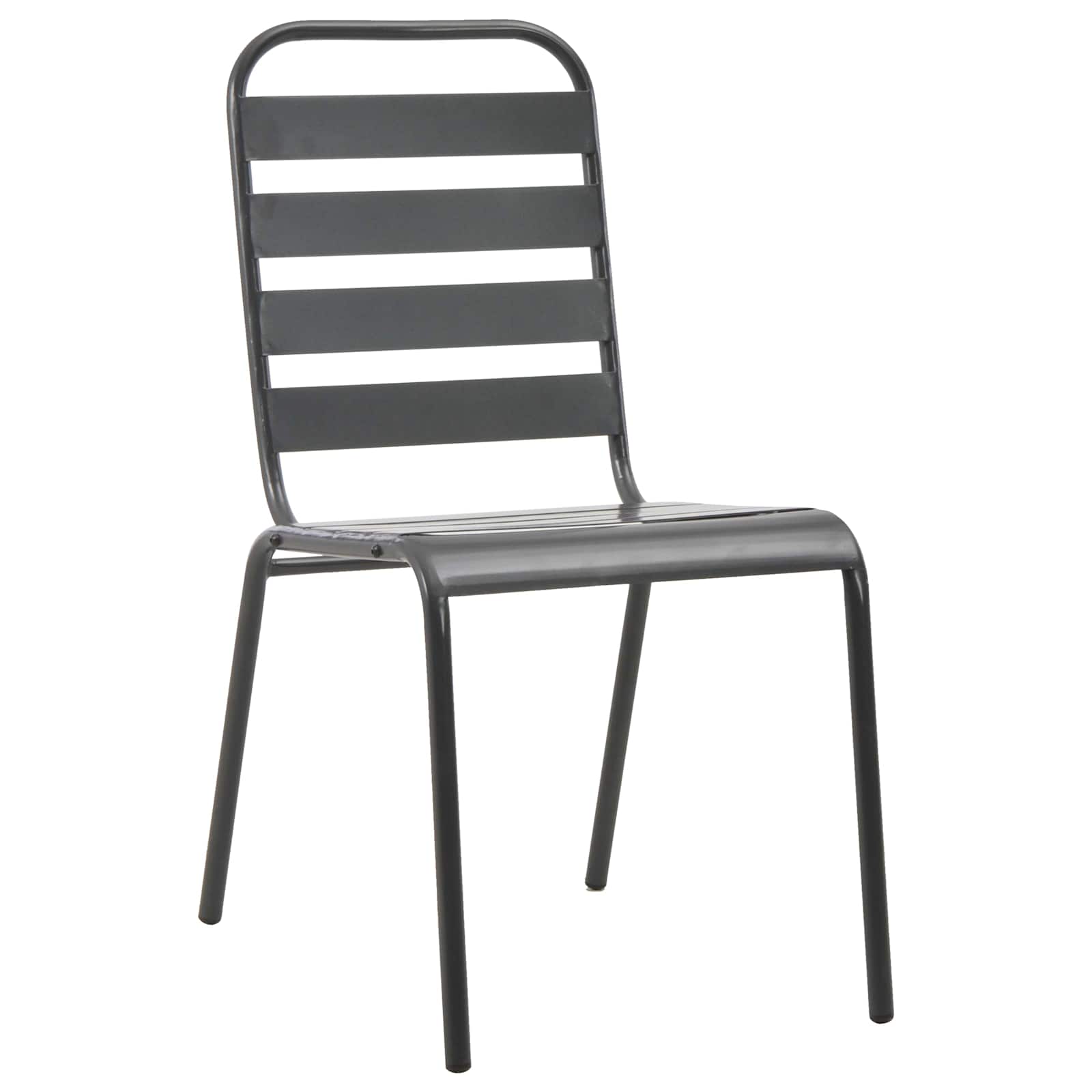 Vrtni set za objed 11 pcs Antracit Čelik s prahom