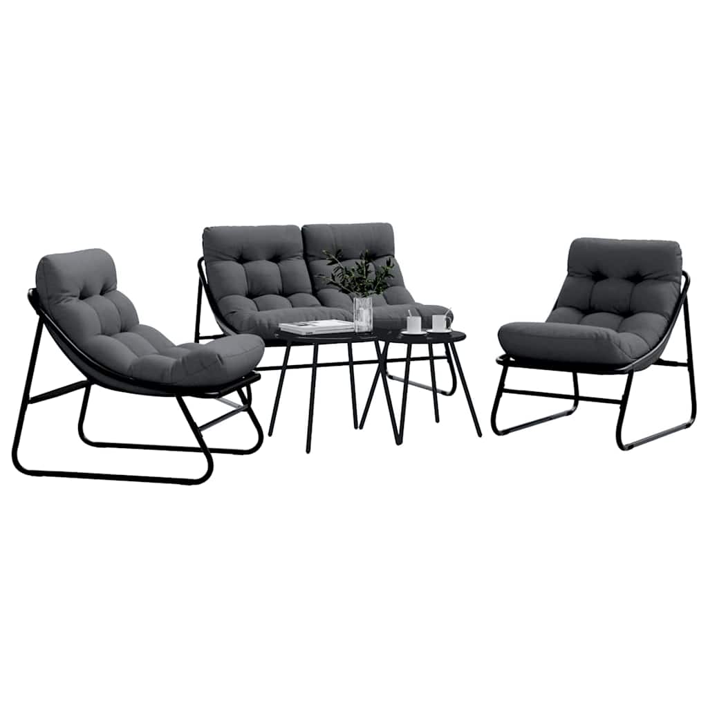 Vrtni set za objed 5 pcs Crna Čelik