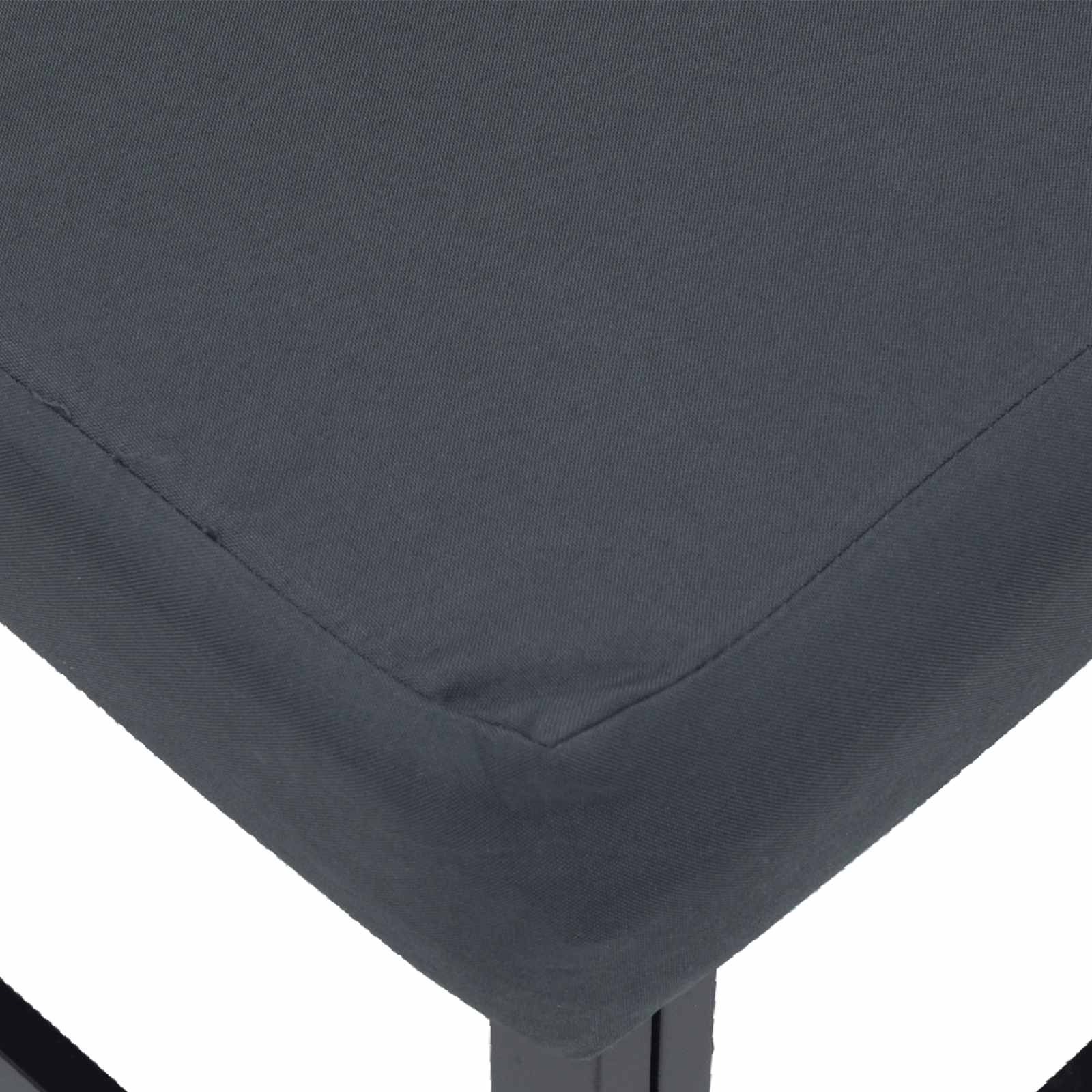 Sjedeća garnitura za vrt s jastukom 9 pcs Crna Aluminij