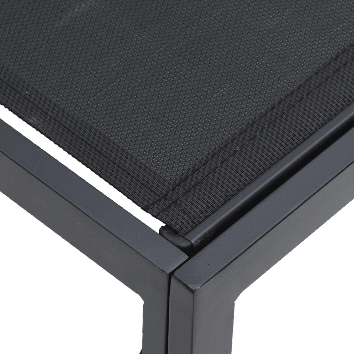 Sjedeća garnitura za vrt s jastukom 11 pcs Crna Aluminij