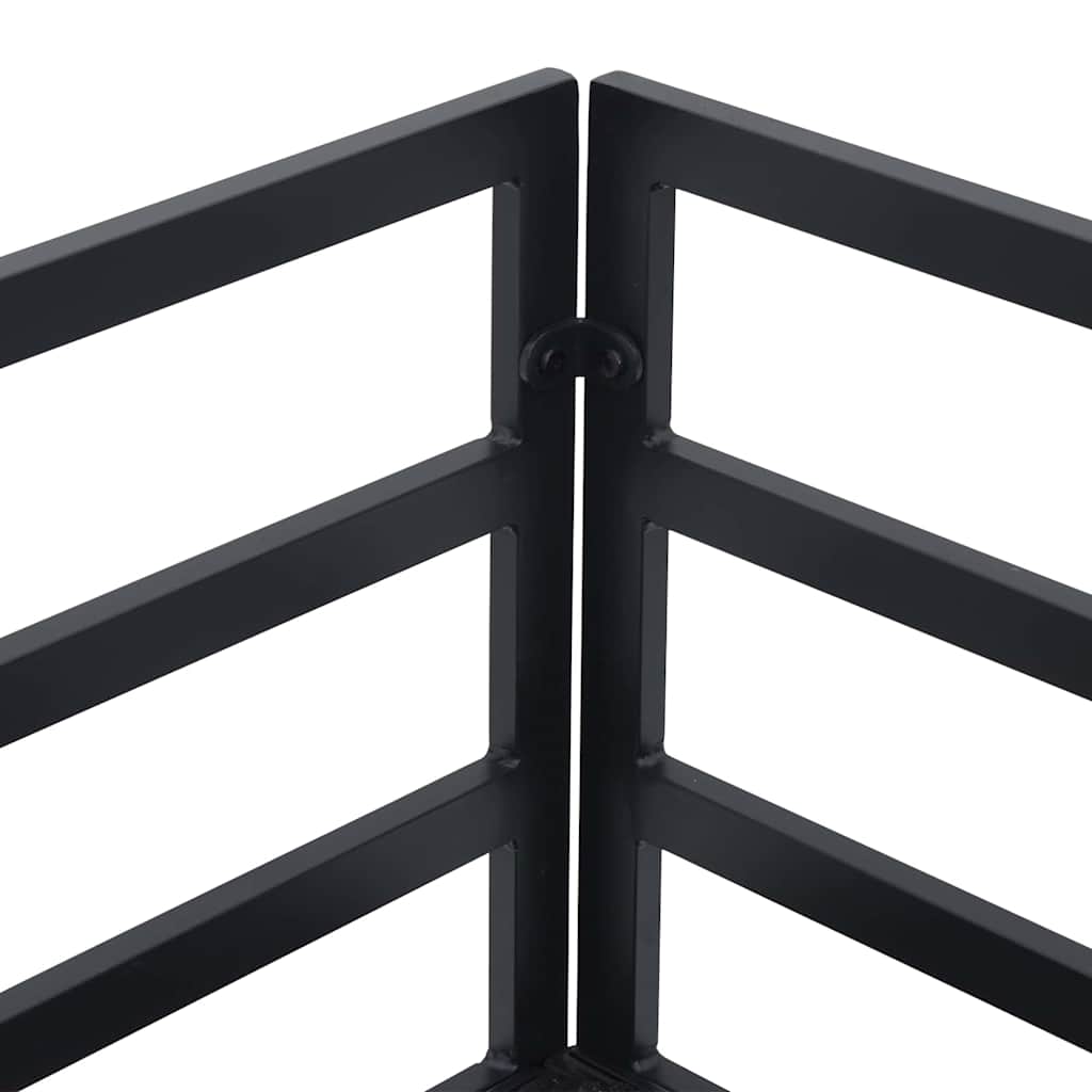 Sjedeća garnitura za vrt s jastukom 6 pcs Crna Aluminij