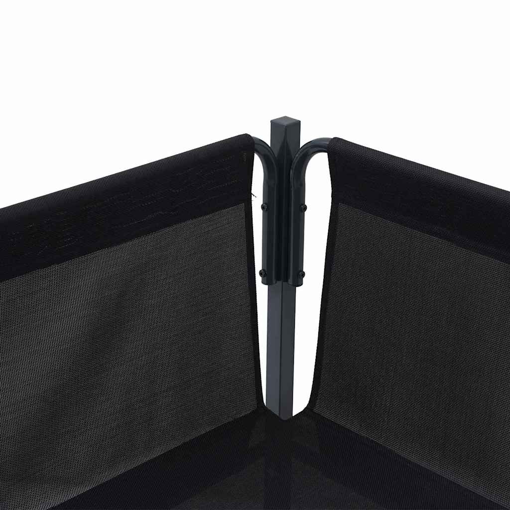 Sjedeća garnitura za vrt s jastukom 9 pcs Crna Čelik