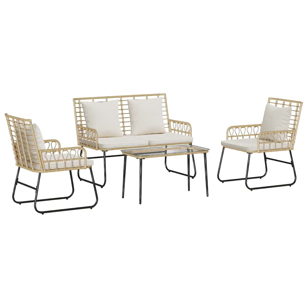 Set vrtnih namještaja 4 pcs Crna i antracit poliratan