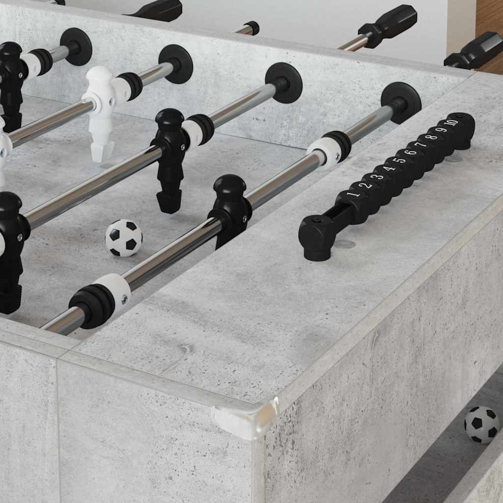 Fuzbal Stol Betonsko Siva 146,5 x 74 x 85 cm Konstruirano drvo