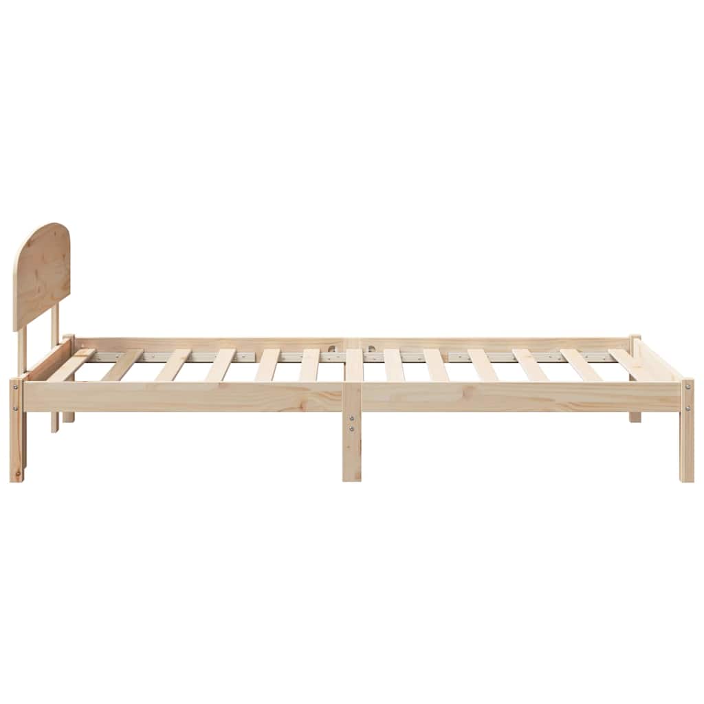 Krevetna konstrukcija Prirodna 100 x 200 cm Čvrsto borovo drvo
