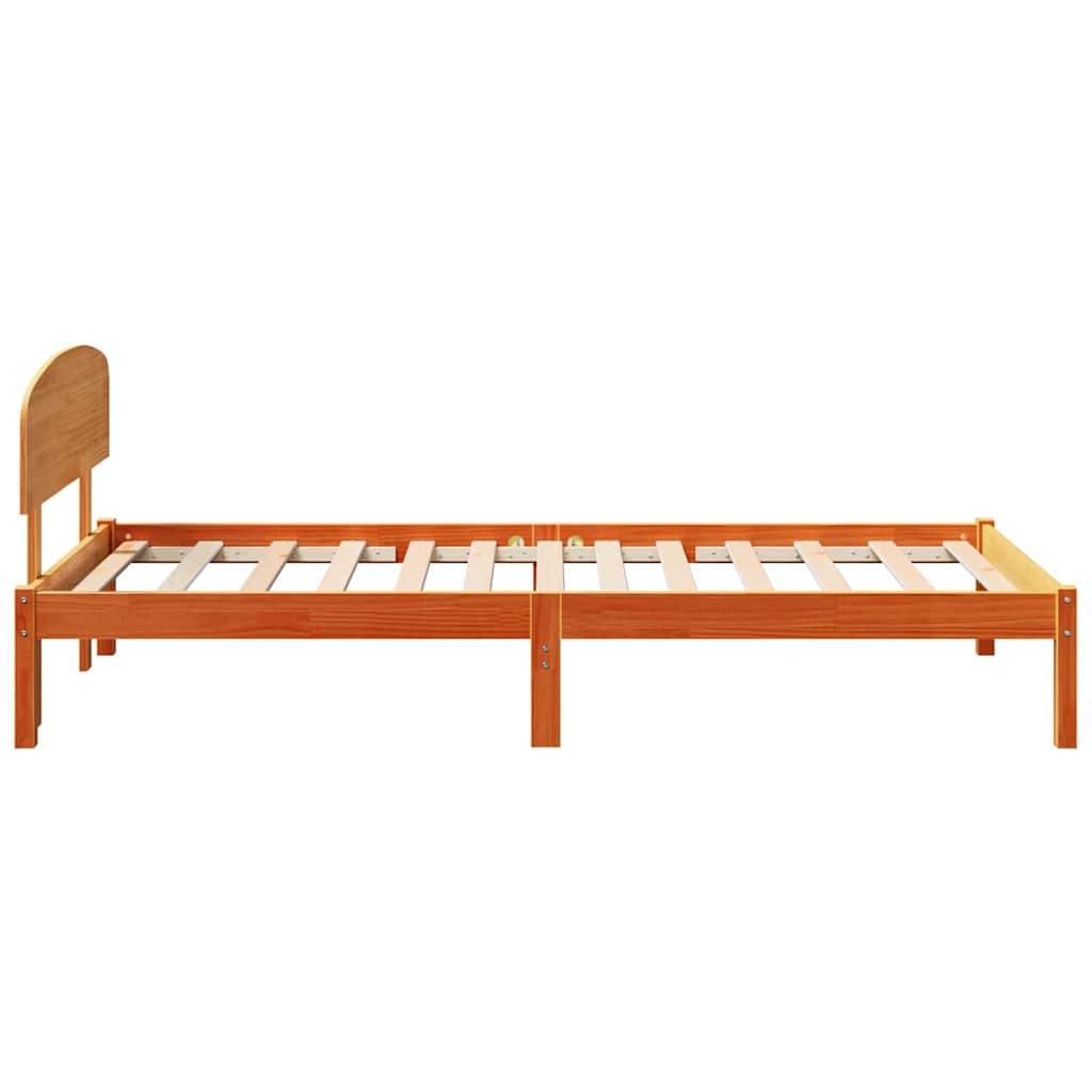 Krevetna konstrukcija s uzglavljem Vosak smeđa 75 x 190 cm