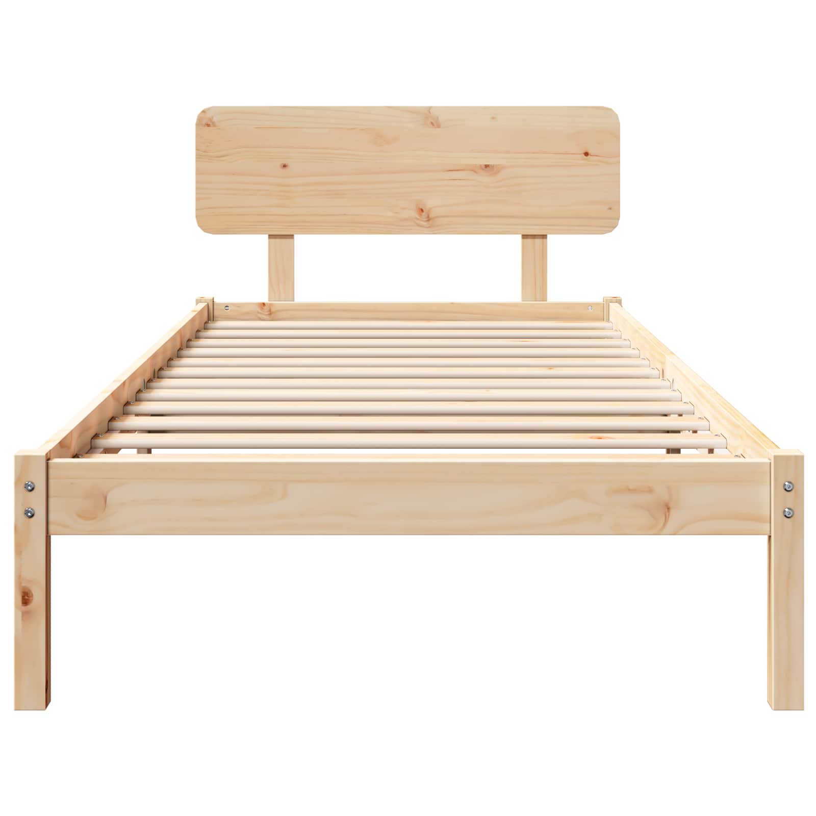 Krevetna konstrukcija Prirodna 100 x 200 cm Čvrsto borovo drvo
