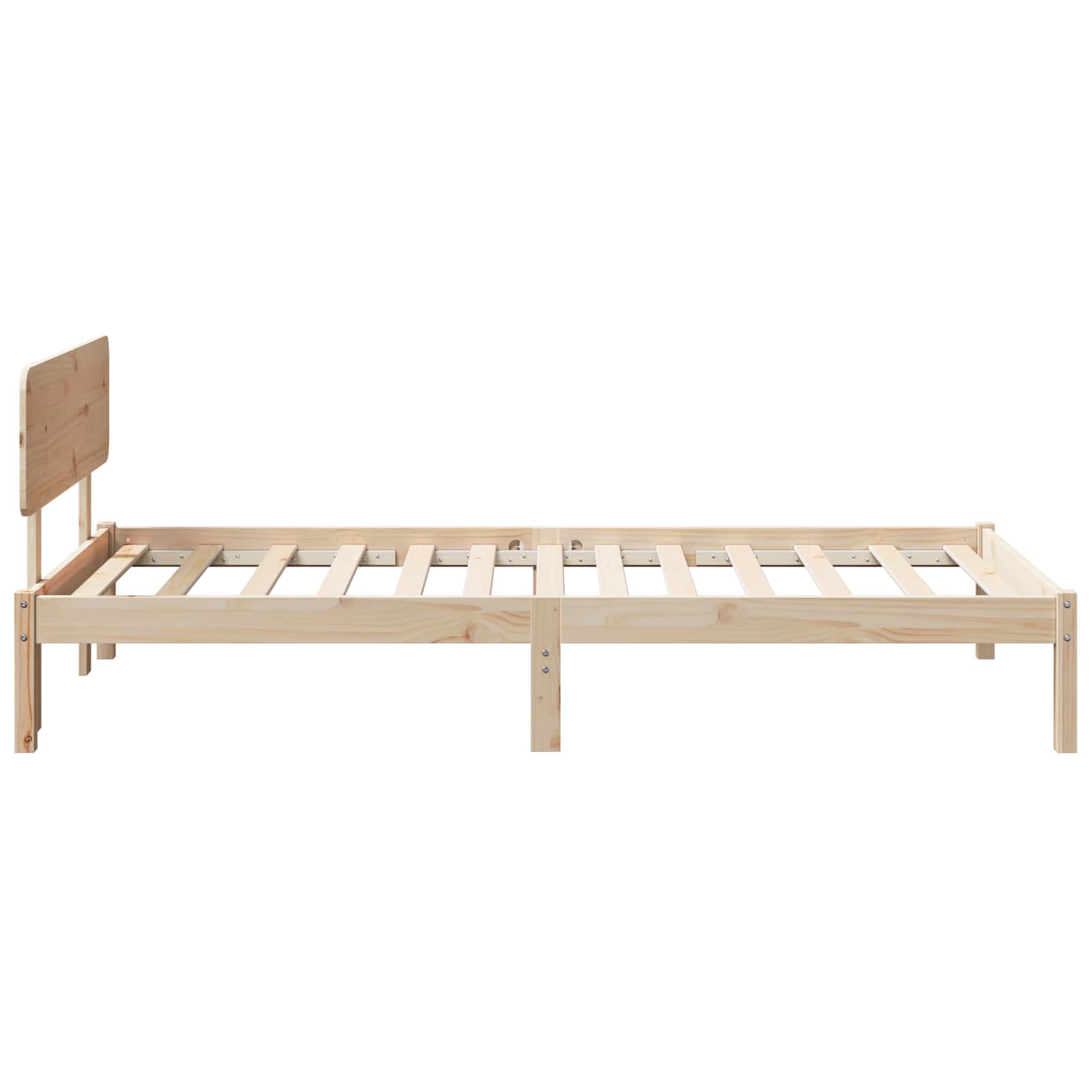 Krevetna konstrukcija Prirodna 100 x 200 cm Čvrsto borovo drvo