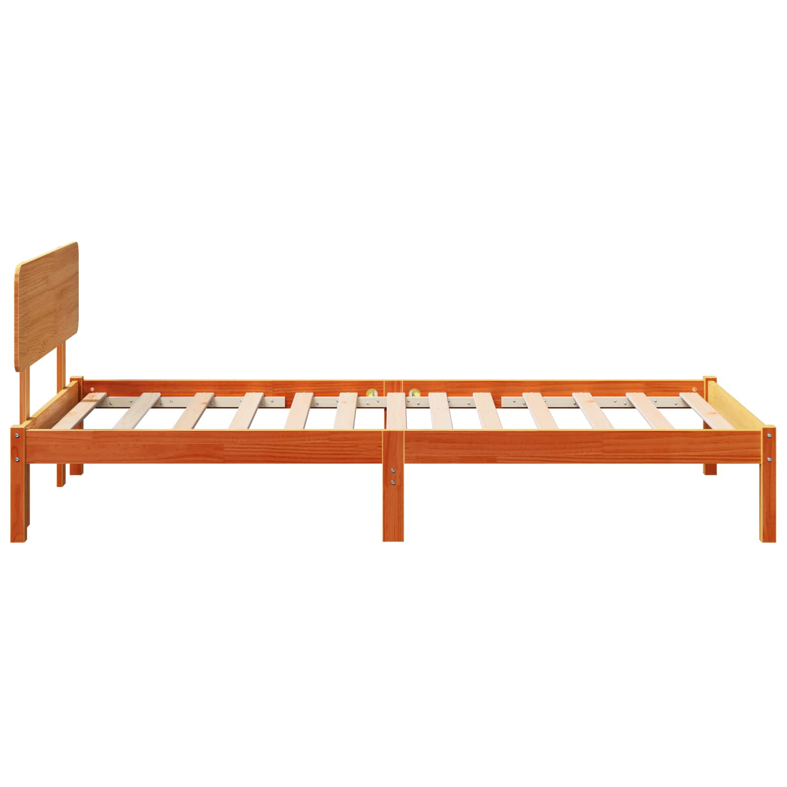 Krevetna konstrukcija s uzglavljem Vosak smeđa 90 x 200 cm