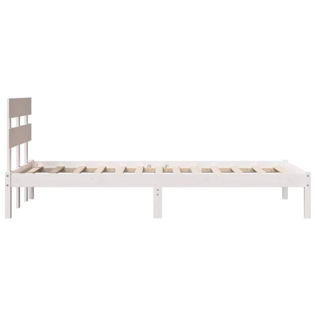 Krevetna konstrukcija Bijelo 80 x 200 cm Čvrsto borovo drvo