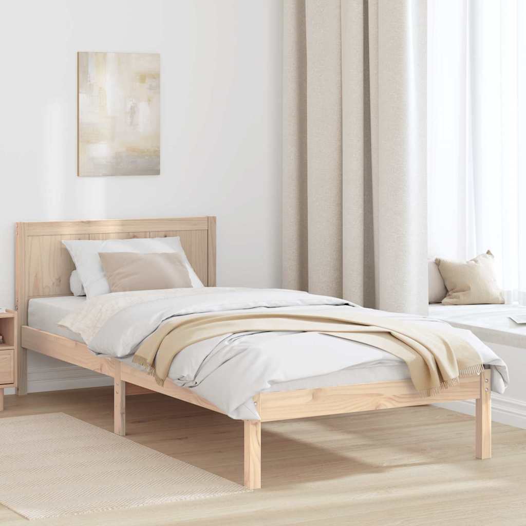 Krevetna konstrukcija Smeđa 80 x 200 cm Čvrsto borovo drvo