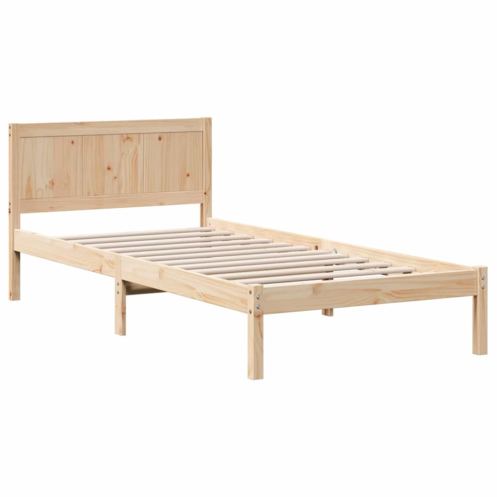 Krevetna konstrukcija Smeđa 80 x 200 cm Čvrsto borovo drvo