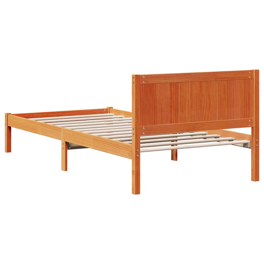 Krevetna konstrukcija Smeđa 80 x 200 cm Čvrsto borovo drvo