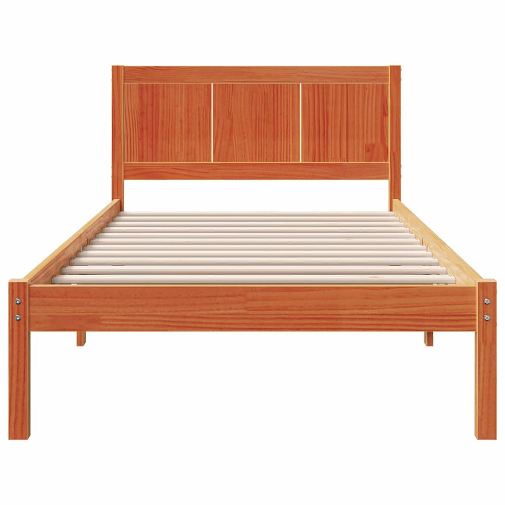Krevetna konstrukcija Smeđa 80 x 200 cm Čvrsto borovo drvo