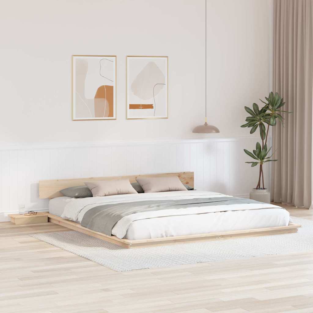 Krevetna konstrukcija Smeđa 200 x 200 cm boja drva