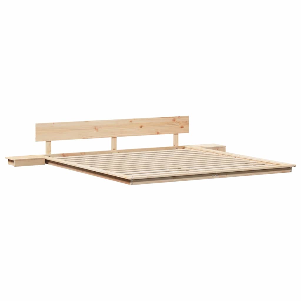Krevetna konstrukcija Smeđa 200 x 200 cm boja drva