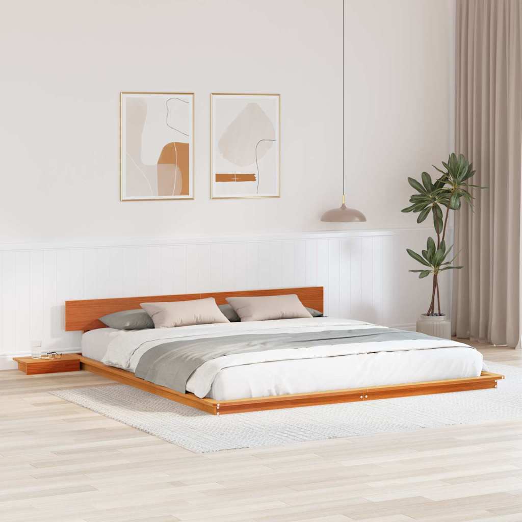 Krevetna konstrukcija Smeđa 200 x 200 cm boja drva