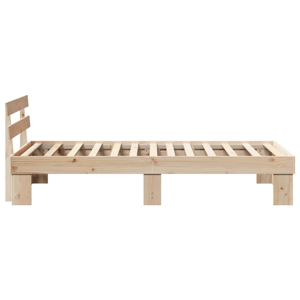 Krevetna konstrukcija Prirodna 100 x 200 cm Čvrsto borovo drvo