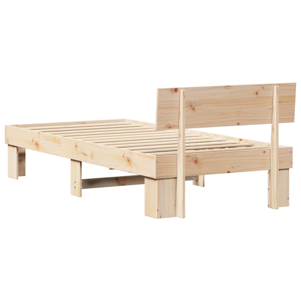 Krevetna konstrukcija Prirodna 100 x 200 cm Čvrsto borovo drvo