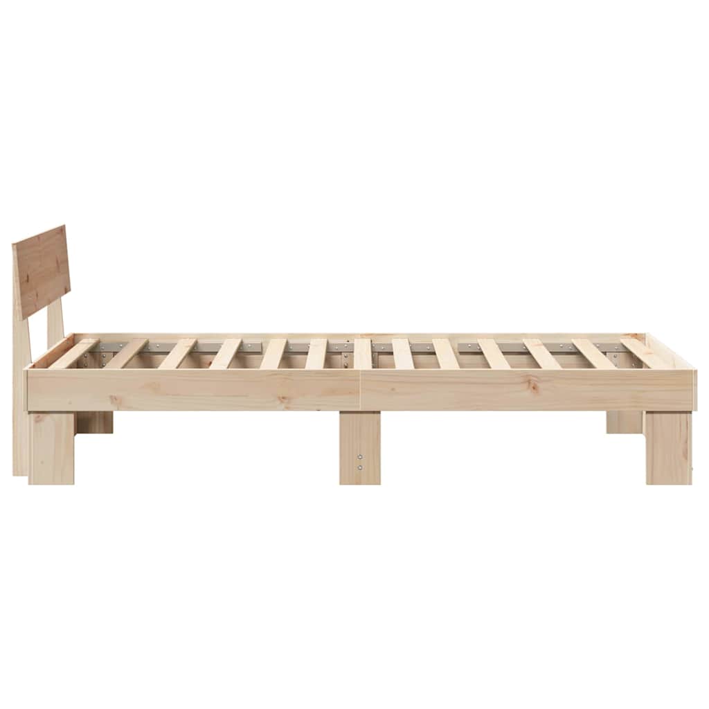 Krevetna konstrukcija Prirodna 100 x 200 cm Čvrsto borovo drvo