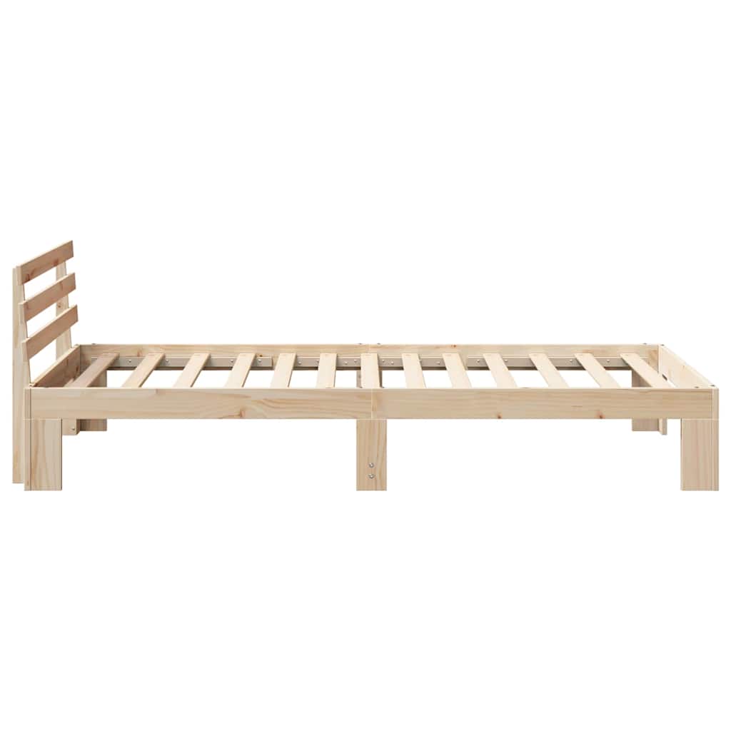 Krevetna konstrukcija Prirodna 100 x 200 cm Čvrsto borovo drvo
