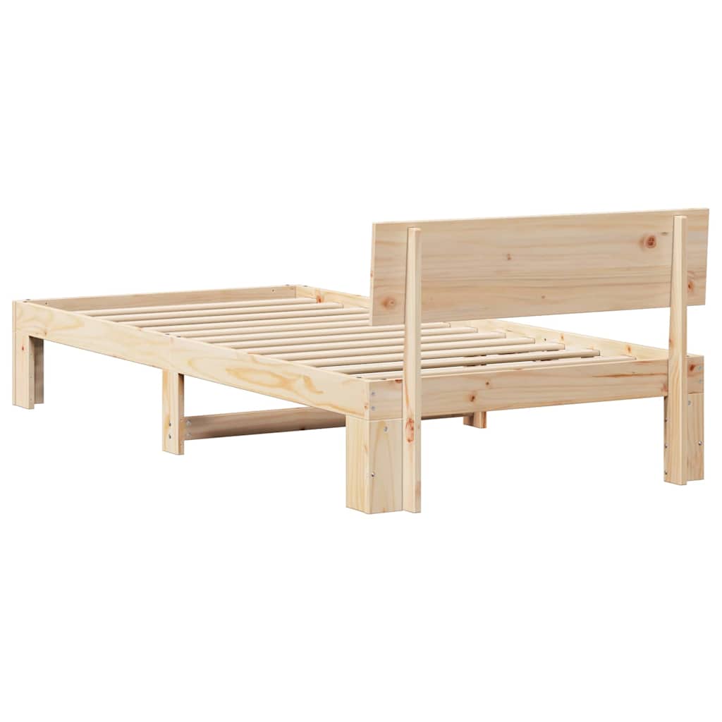 Krevetna konstrukcija Prirodna 100 x 200 cm Čvrsto borovo drvo