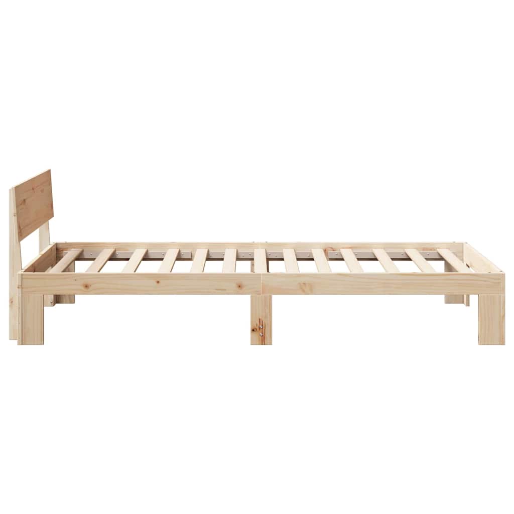 Krevetna konstrukcija Prirodna 100 x 200 cm Čvrsto borovo drvo