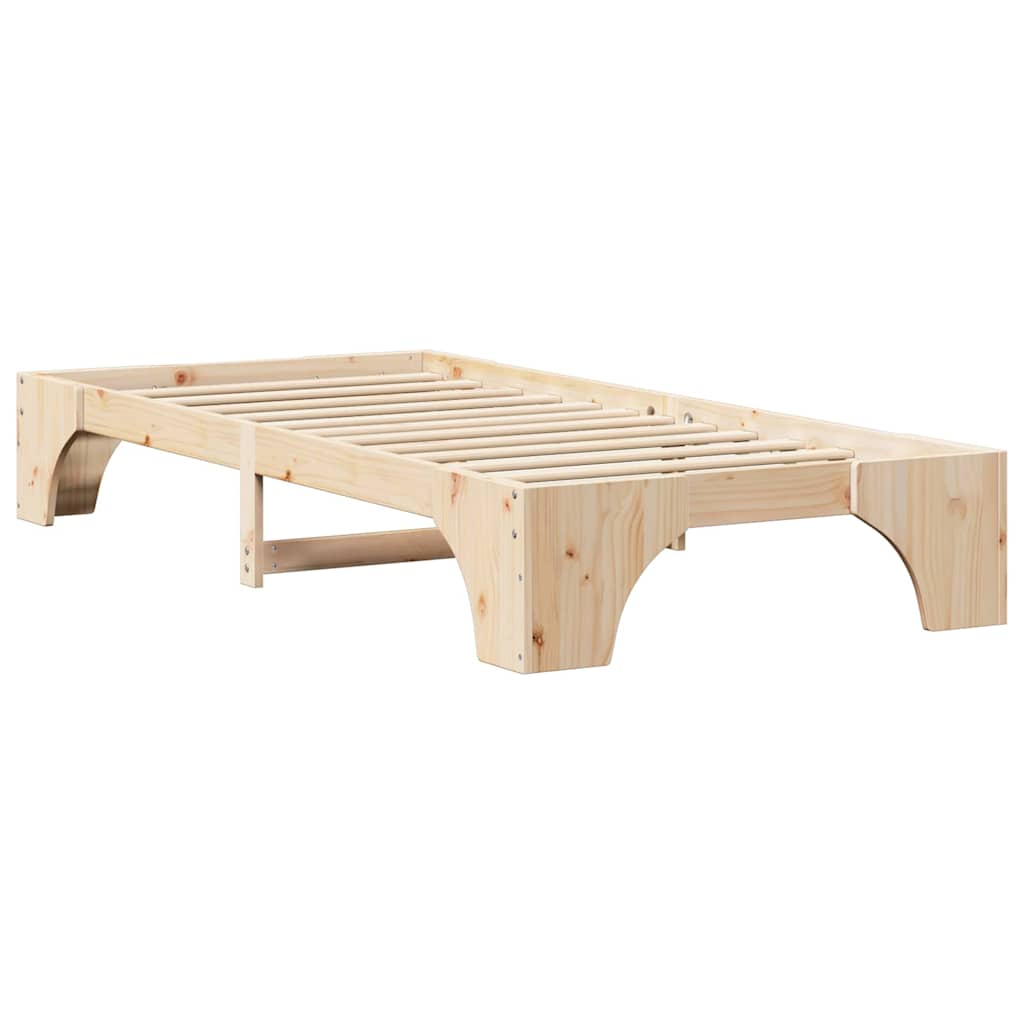 Krevetna konstrukcija Prirodna 100 x 200 cm Čvrsto borovo drvo