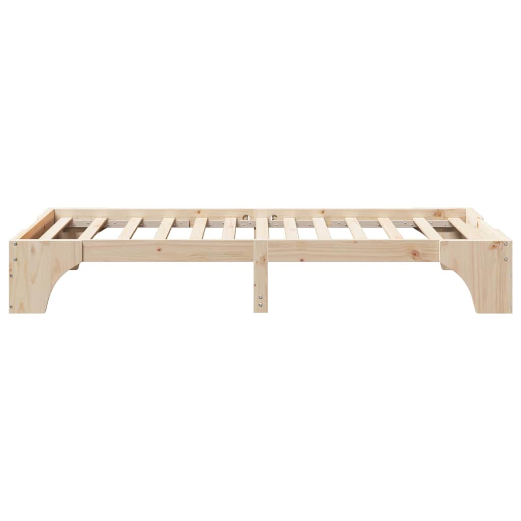 Krevetna konstrukcija Prirodna 100 x 200 cm Čvrsto borovo drvo